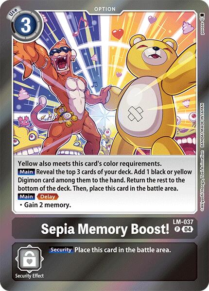 Sepia Memory Boost! [LM-037] [Special Limited Set] | Enigma On Main