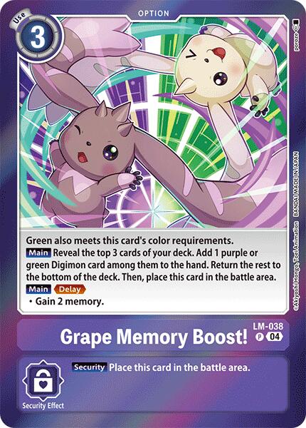 Grape Memory Boost! [LM-038] [Special Limited Set] | Enigma On Main