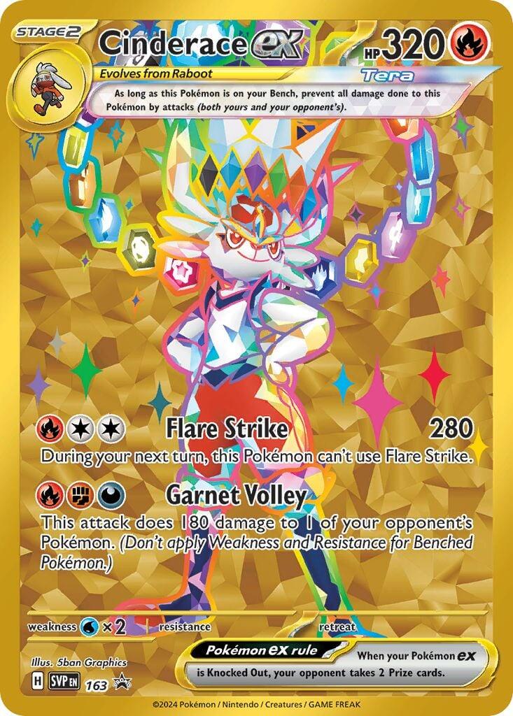 Cinderace ex (163) [Scarlet & Violet: Black Star Promos] | Enigma On Main