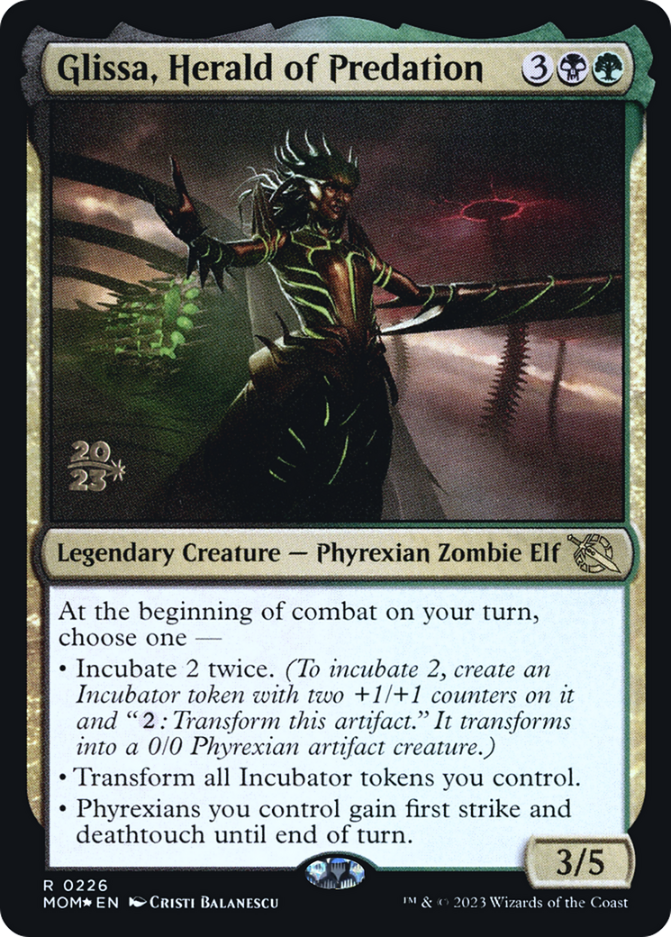 Glissa, Herald of Predation [March of the Machine Prerelease Promos] | Enigma On Main