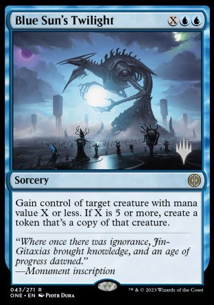 Blue Sun's Twilight (Promo Pack) [Phyrexia: All Will Be One Promos] | Enigma On Main