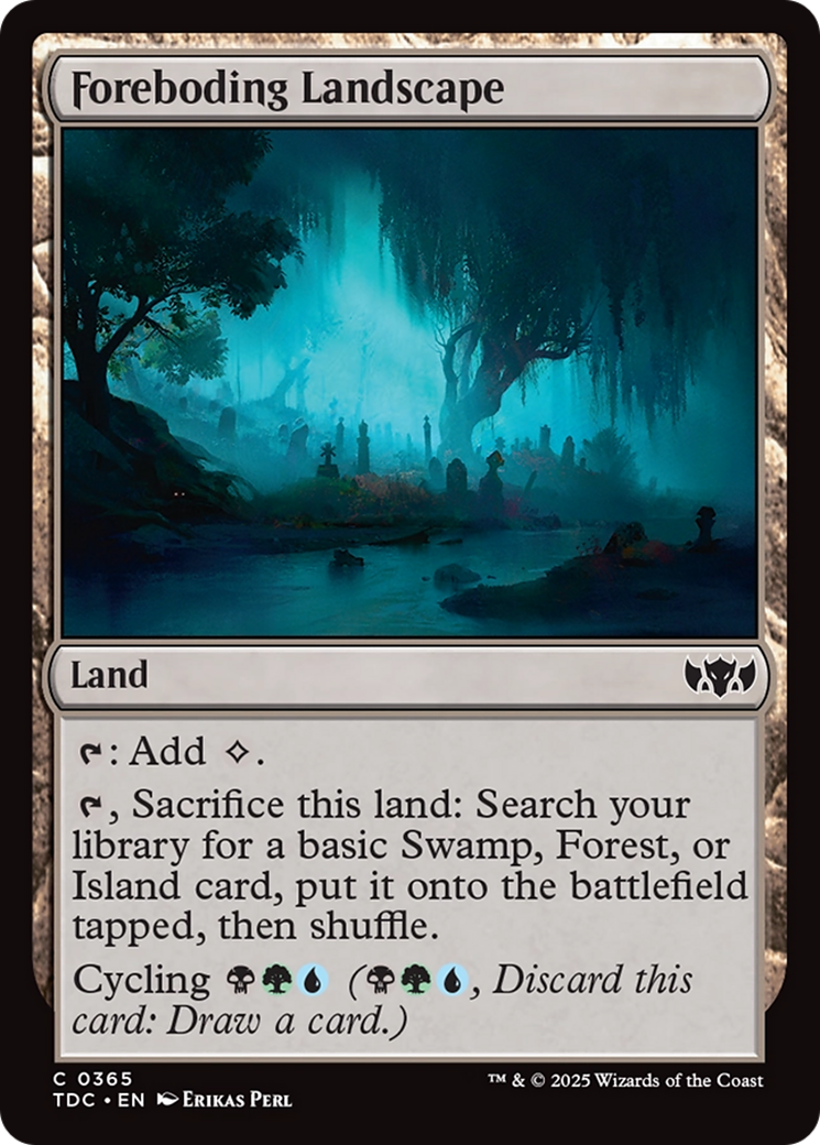 Foreboding Landscape [Tarkir: Dragonstorm Commander] | Enigma On Main