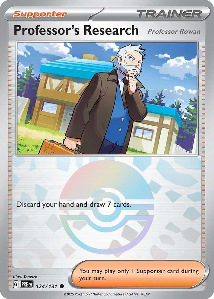 Professor's Research (124/131) [Professor Rowan] (Poke Ball Pattern) [Scarlet & Violet: Prismatic Evolutions] | Enigma On Main