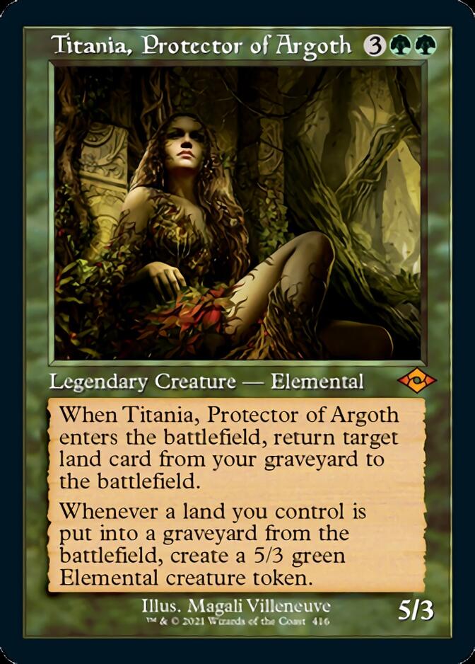 Titania, Protector of Argoth (Retro Foil Etched) [Modern Horizons 2] | Enigma On Main