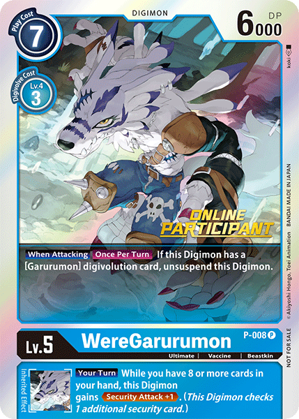 WereGarurumon [P-008] (Online Regional - Participant) [Promotional Cards] | Enigma On Main