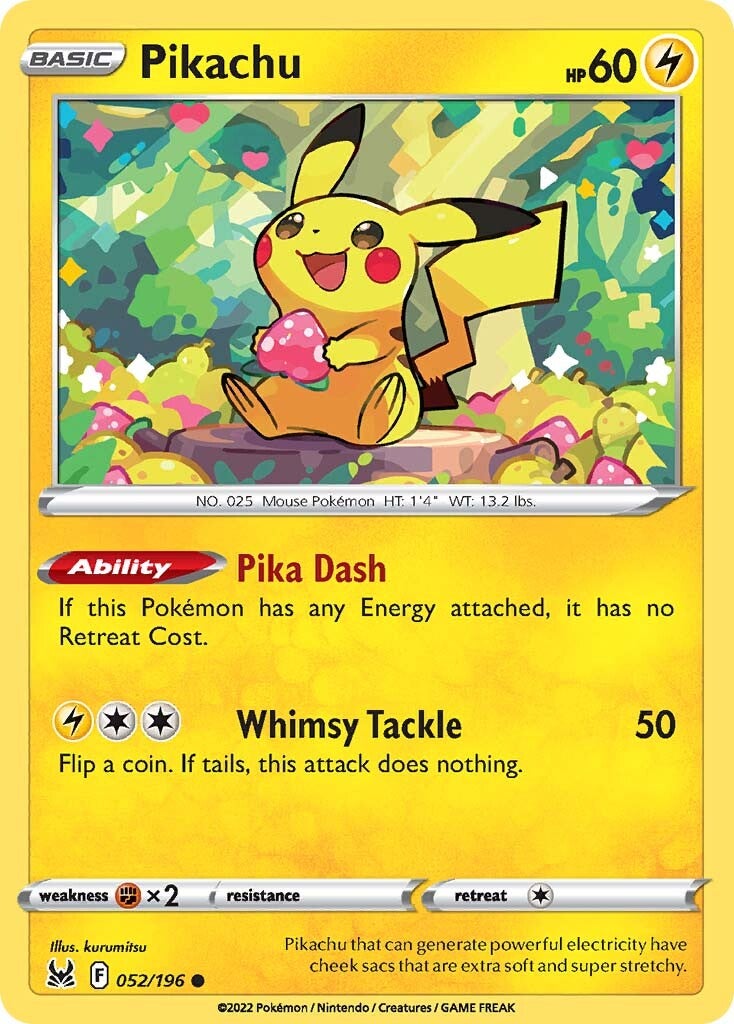 Pikachu (052/196) [Sword & Shield: Lost Origin] | Enigma On Main