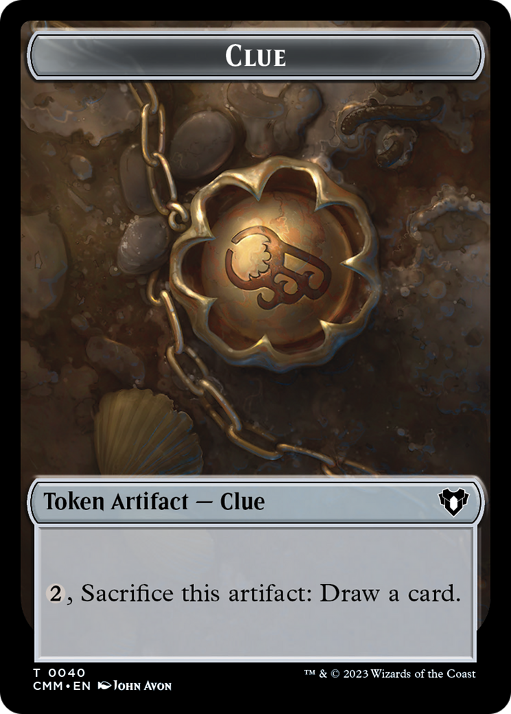 Clue // Construct (0041) Double-Sided Token [Commander Masters Tokens] | Enigma On Main