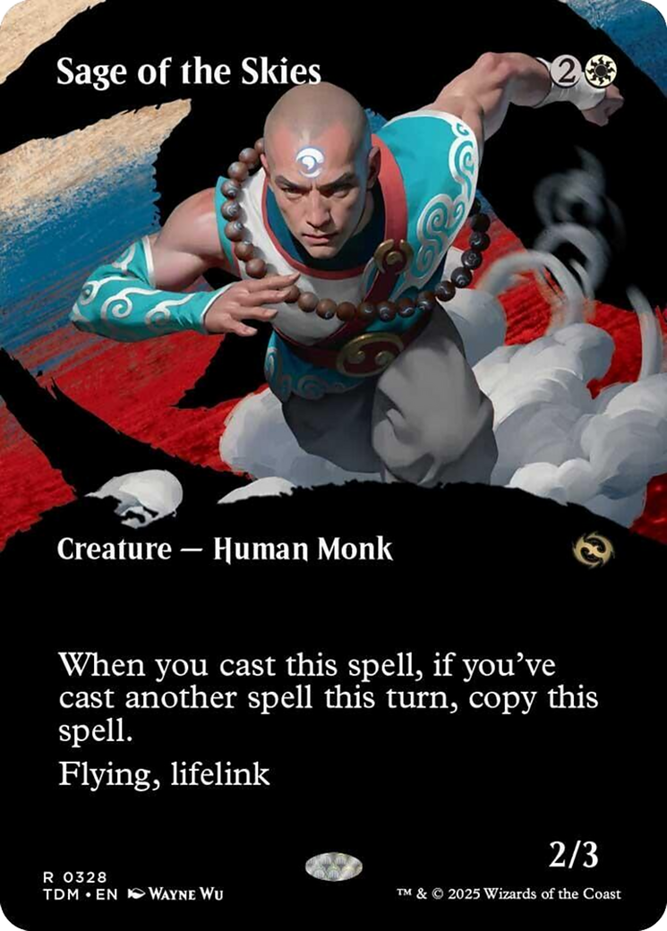 Sage of the Skies (Borderless) [Tarkir: Dragonstorm] | Enigma On Main