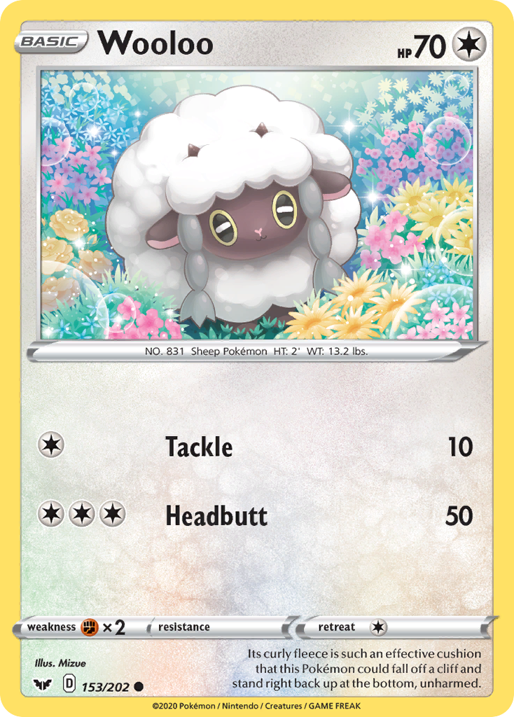 Wooloo (153/202) [Sword & Shield: Base Set] | Enigma On Main