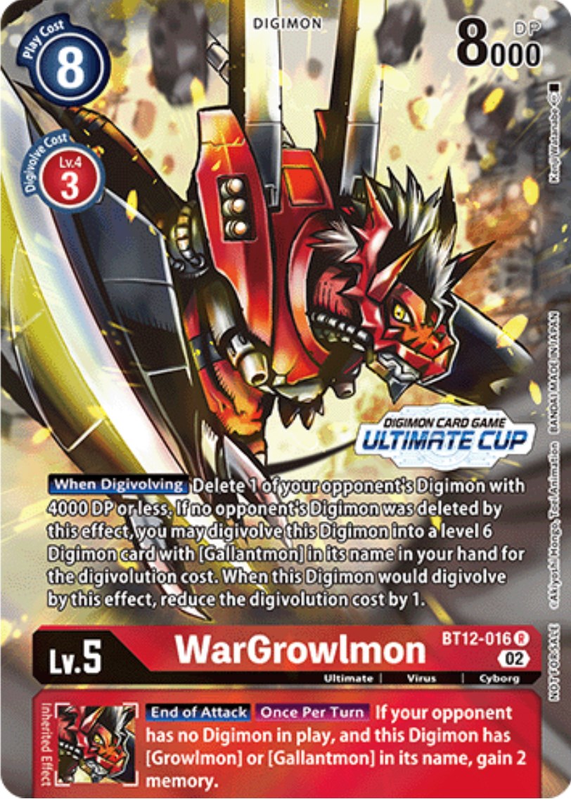 WarGrowlmon [BT12-016] (Ultimate Cup) [Across Time Promos] | Enigma On Main