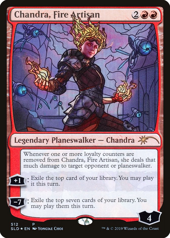 Chandra, Fire Artisan (Stained Glass) [Secret Lair Drop Promos] | Enigma On Main