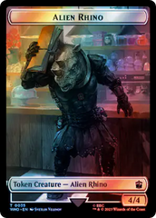 Alien Rhino // Cyberman Double-Sided Token (Surge Foil) [Doctor Who Tokens] | Enigma On Main