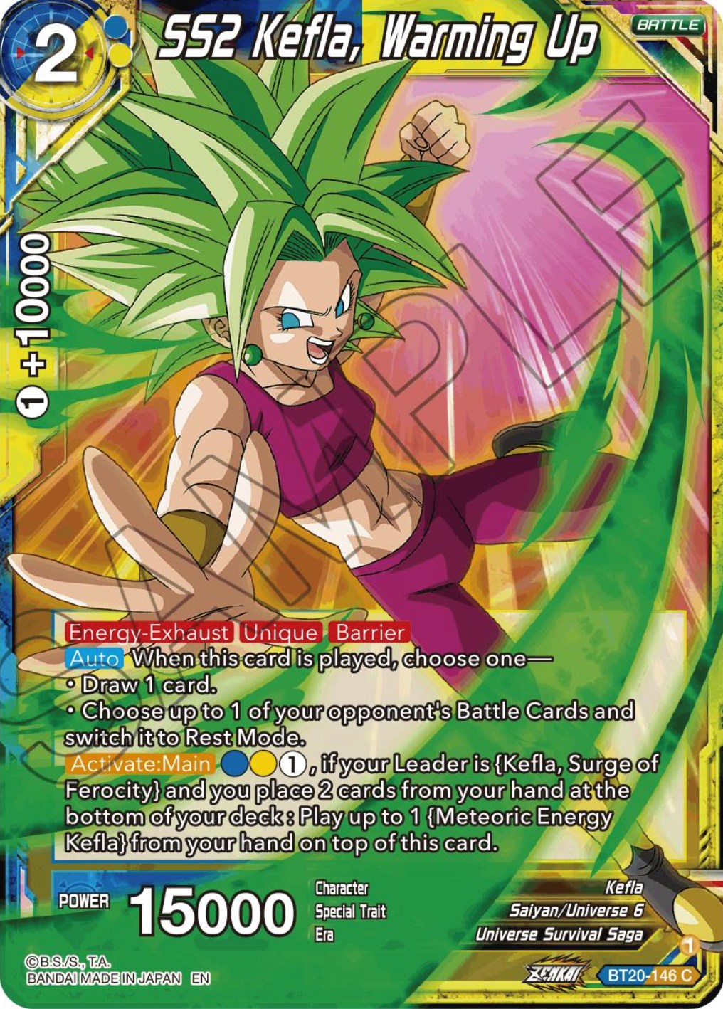 SS2 Kefla, Warming Up (BT20-146) [Power Absorbed] | Enigma On Main