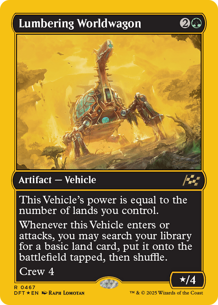 Lumbering Worldwagon (First-Place Foil) [Aetherdrift] | Enigma On Main