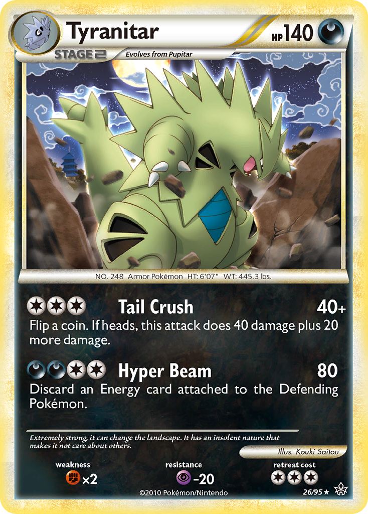 Tyranitar (26/95) [HeartGold & SoulSilver: Unleashed] | Enigma On Main