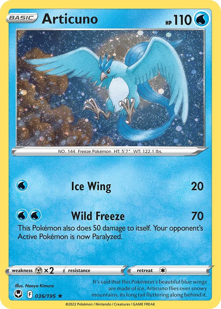 Articuno (036/195) (Cosmos Holo) [Sword & Shield: Base Set] | Enigma On Main