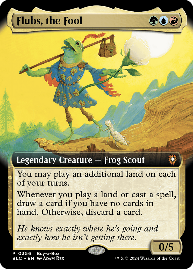 Flubs, the Fool (Buy-A-Box) (Extended Art) [Bloomburrow Promos] | Enigma On Main