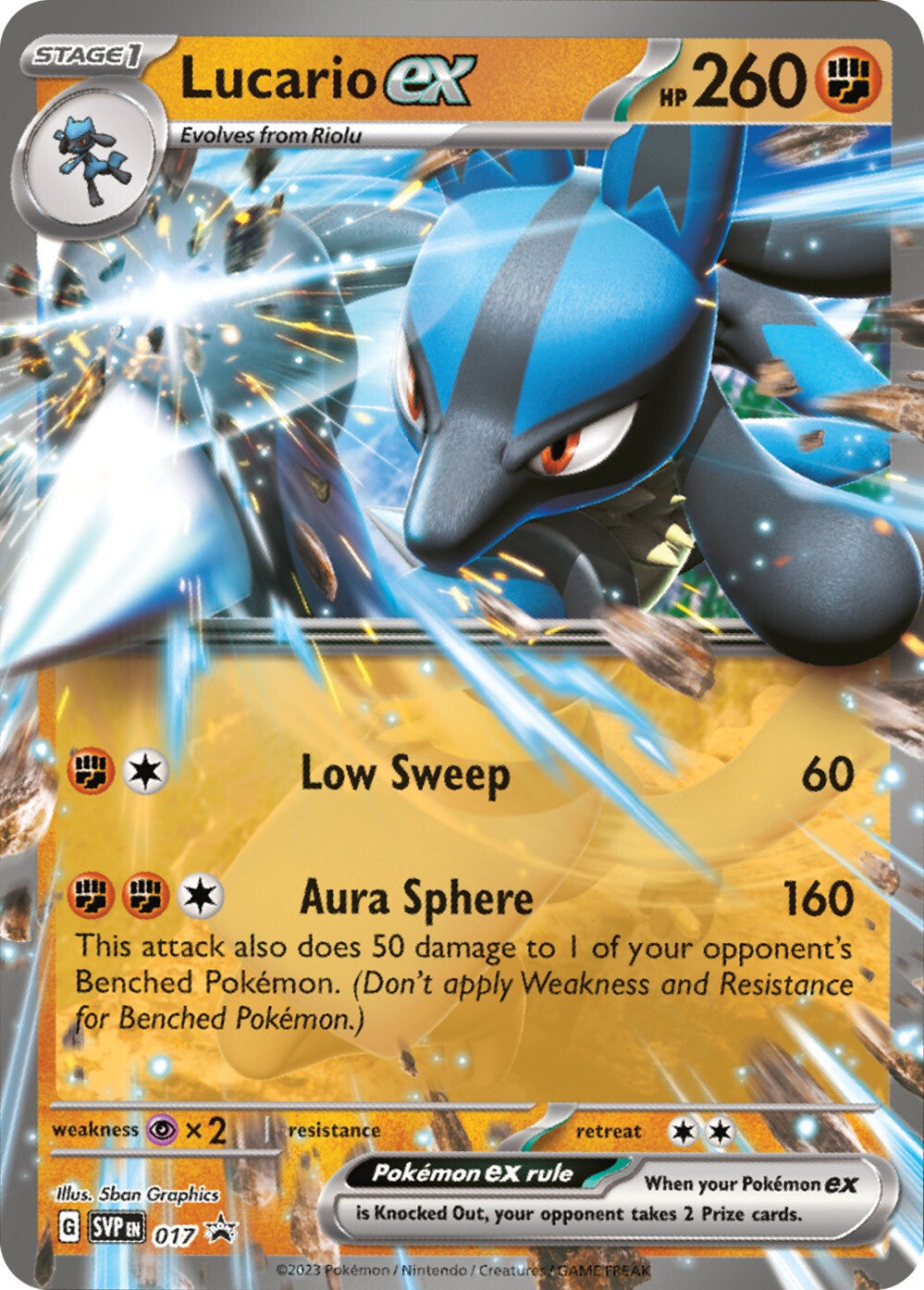 Lucario ex (017) [Scarlet & Violet: Black Star Promos] | Enigma On Main