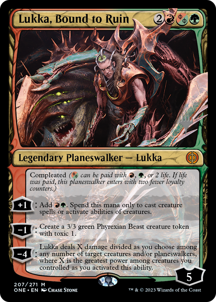 Lukka, Bound to Ruin (Promo Pack) [Phyrexia: All Will Be One Promos] | Enigma On Main
