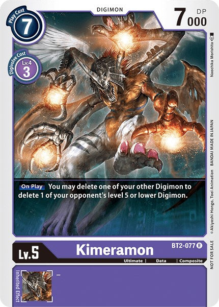 Kimeramon [BT2-077] (Battle of Omni Pre-Release) [Release Special Booster Promos] | Enigma On Main