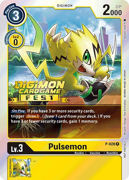 Pulsemon [P-028] (Digimon Card Game Fest 2022) [Promotional Cards] | Enigma On Main