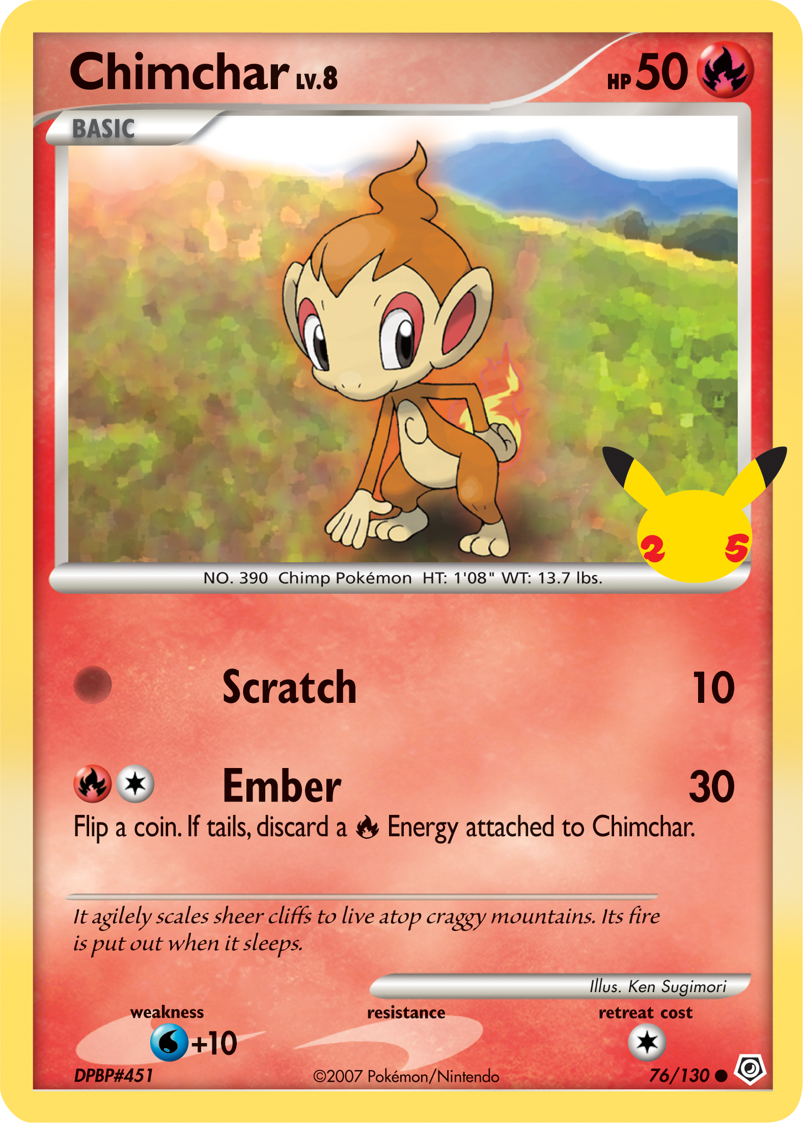 Chimchar (76/130) (Jumbo Card) [First Partner Pack] | Enigma On Main