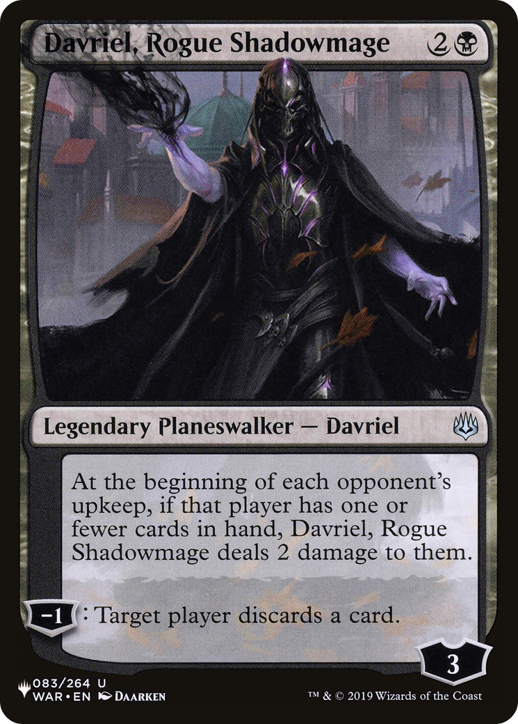 Davriel, Rogue Shadowmage [The List] | Enigma On Main