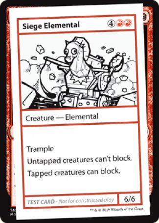 Siege Elemental (2021 Edition) [Mystery Booster Playtest Cards] | Enigma On Main