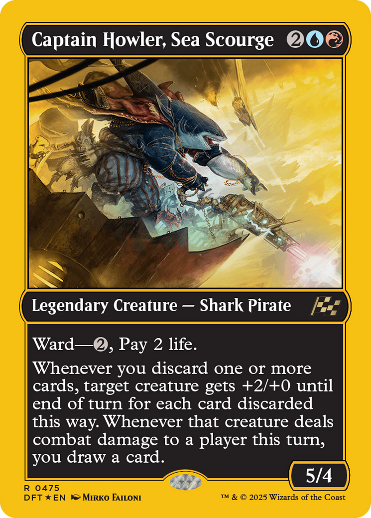 Captain Howler, Sea Scourge (First-Place Foil) [Aetherdrift] | Enigma On Main