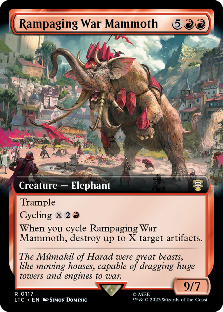 Rampaging War Mammoth (Extended Art) [The Lord of the Rings: Tales of Middle-Earth Commander] | Enigma On Main