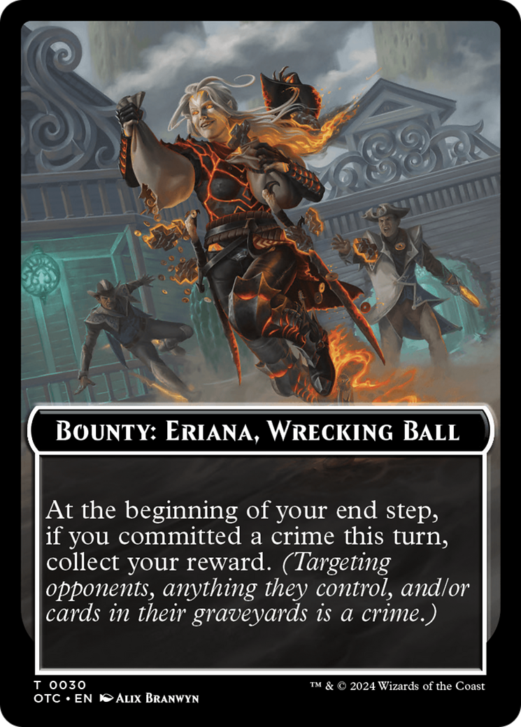 Bounty: Eriana, Wrecking Ball // Bounty Rules Double-Sided Token [Outlaws of Thunder Junction Commander Tokens] | Enigma On Main