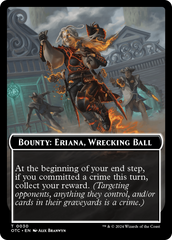 Bounty: Eriana, Wrecking Ball // Bounty Rules Double-Sided Token [Outlaws of Thunder Junction Commander Tokens] | Enigma On Main