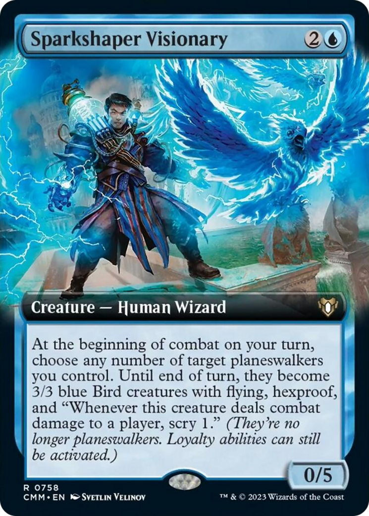 Sparkshaper Visionary (Extended Art) [Commander Masters] | Enigma On Main