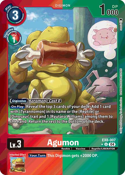 Agumon [EX8-007] - EX8-007 (Limited Foil) [Chain of Liberation] | Enigma On Main