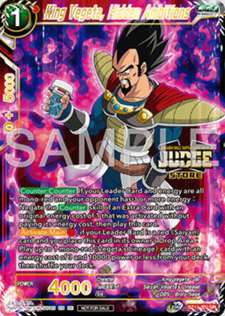 King Vegeta, Hidden Ambitions (Judge Pack Vol.16) (Store) (BT13-020) [Judge Promotion Cards] | Enigma On Main