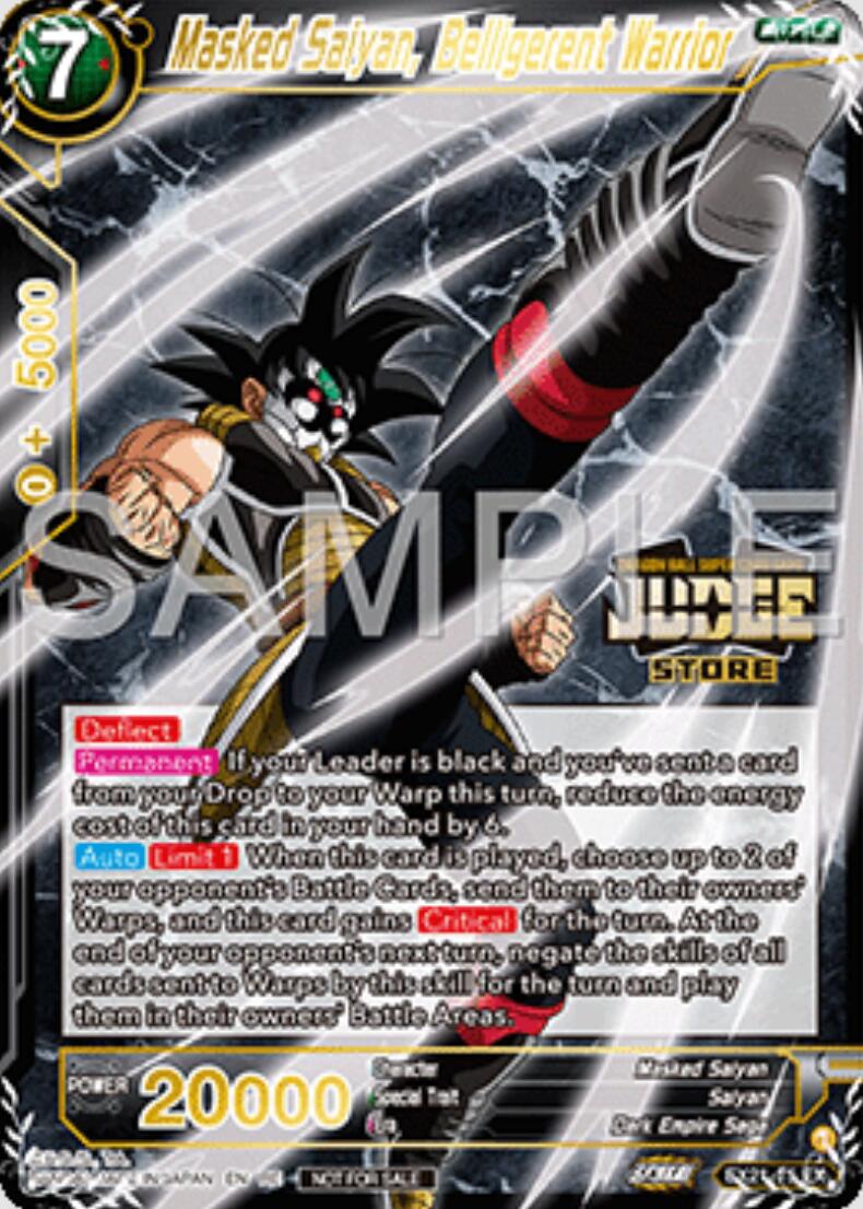 Masked Saiyan, Belligerent Warrior (Judge Pack Vol.16) (Store) (EX21-15) [Judge Promotion Cards] | Enigma On Main