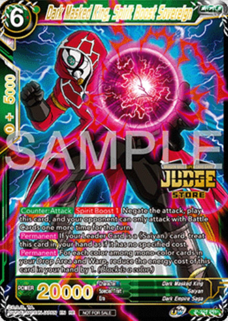 Dark Masked King, Spirit Boost Sovereign (Judge Pack Vol.16) (Store) (P-321) [Tournament Promotion Cards] | Enigma On Main