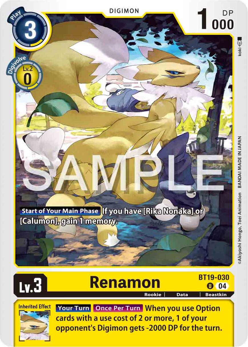 Renamon [BT19-030] [Release Special Booster Ver.2.0] | Enigma On Main