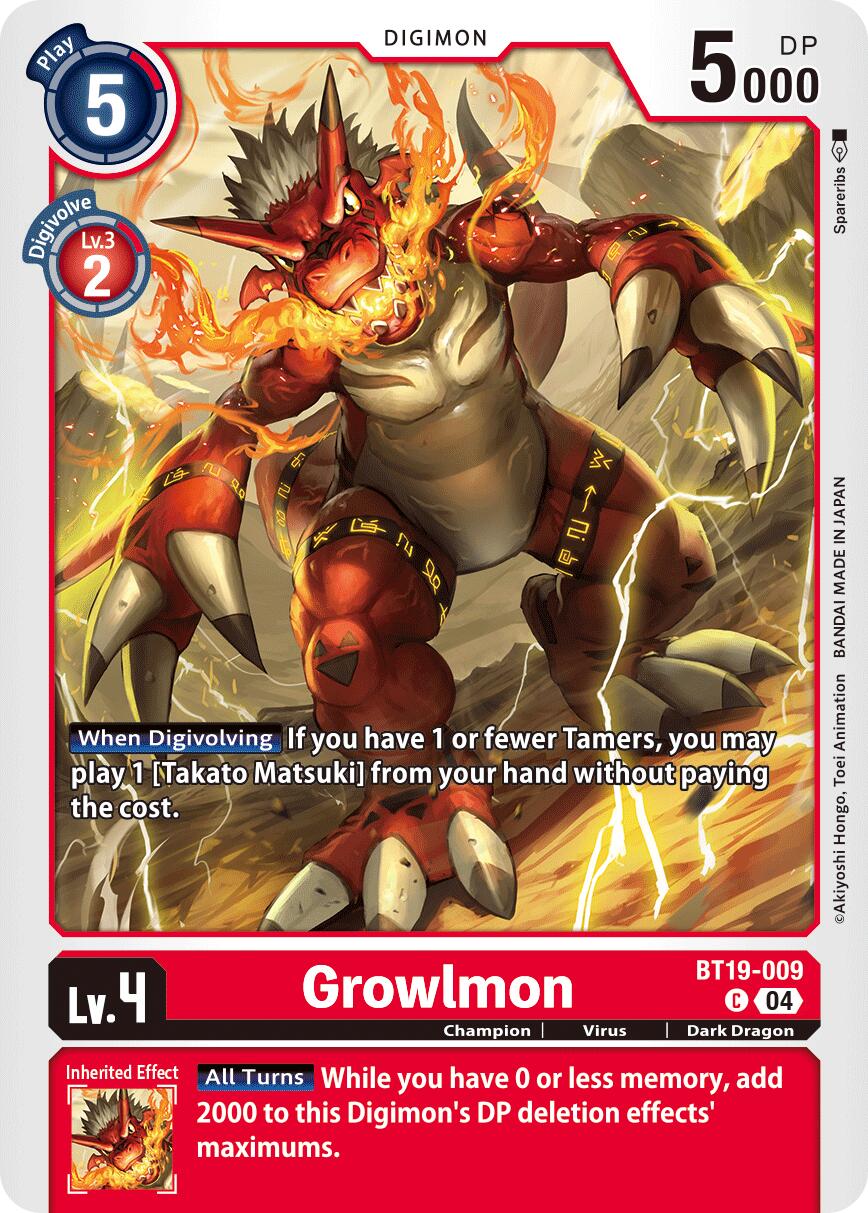 Growlmon [BT19-009] [Release Special Booster Ver.2.5] | Enigma On Main