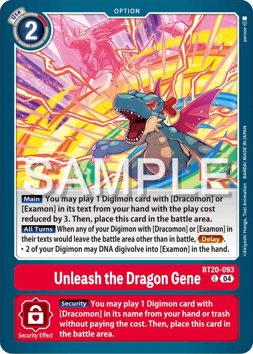 Unleash the Dragon Gene [BT20-093] [Release Special Booster Ver.2.0] | Enigma On Main