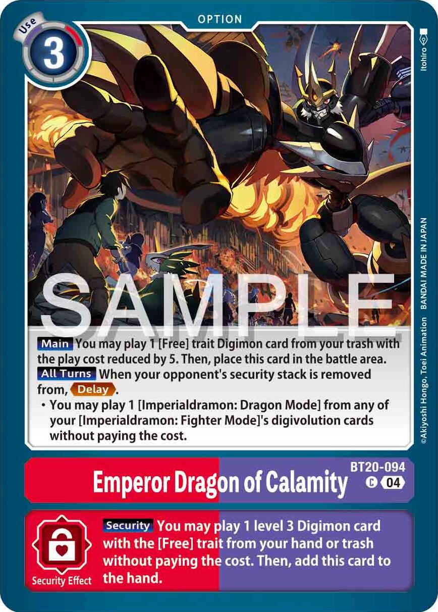 Emperor Dragon of Calamity [BT20-094] [Release Special Booster Ver.2.0] | Enigma On Main