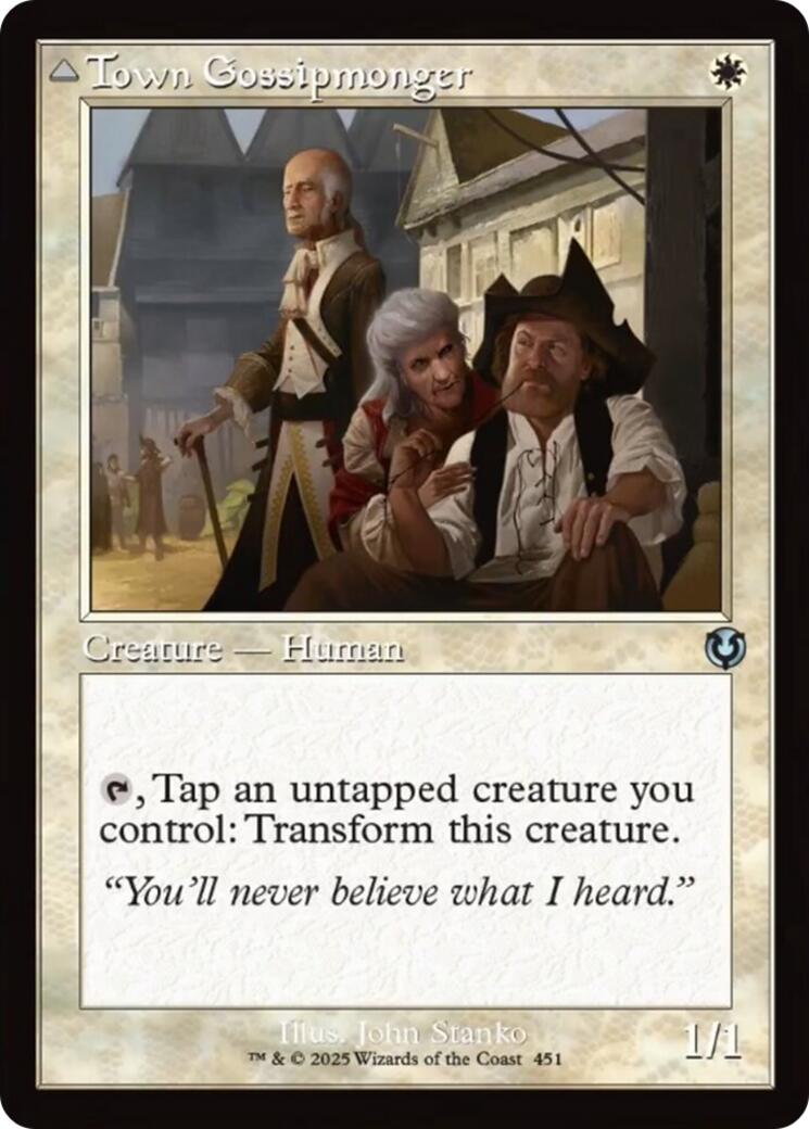 Town Gossipmonger // Incited Rabble (Retro Frame) [Innistrad Remastered] | Enigma On Main