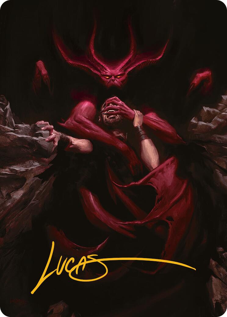 Infernal Grasp Art Card (Gold-Stamped Signature) [Innistrad Remastered Art Series] | Enigma On Main
