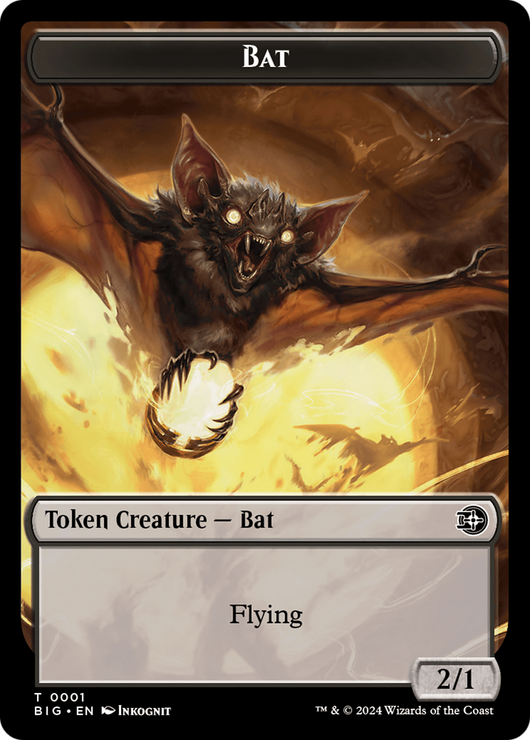 Treasure // Bat Double-Sided Token [Outlaws of Thunder Junction Tokens] | Enigma On Main