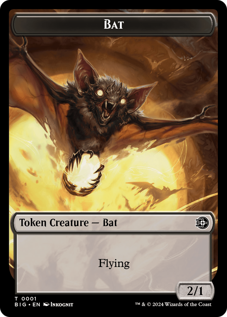 Mercenary // Bat Double-Sided Token [Outlaws of Thunder Junction Tokens] | Enigma On Main