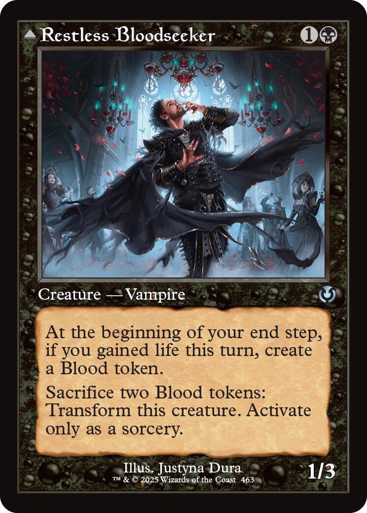 Restless Bloodseeker // Bloodsoaked Reveler (Retro Frame) [Innistrad Remastered] | Enigma On Main