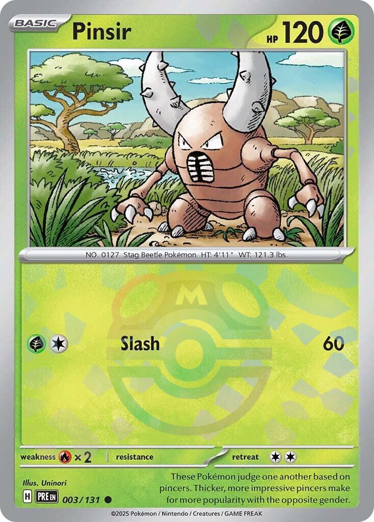 Pinsir (003/131) (Master Ball Pattern) [Scarlet & Violet: Prismatic Evolutions] | Enigma On Main