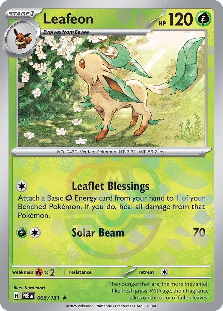 Leafeon (005/131) (Master Ball Pattern) [Scarlet & Violet: Prismatic Evolutions] | Enigma On Main