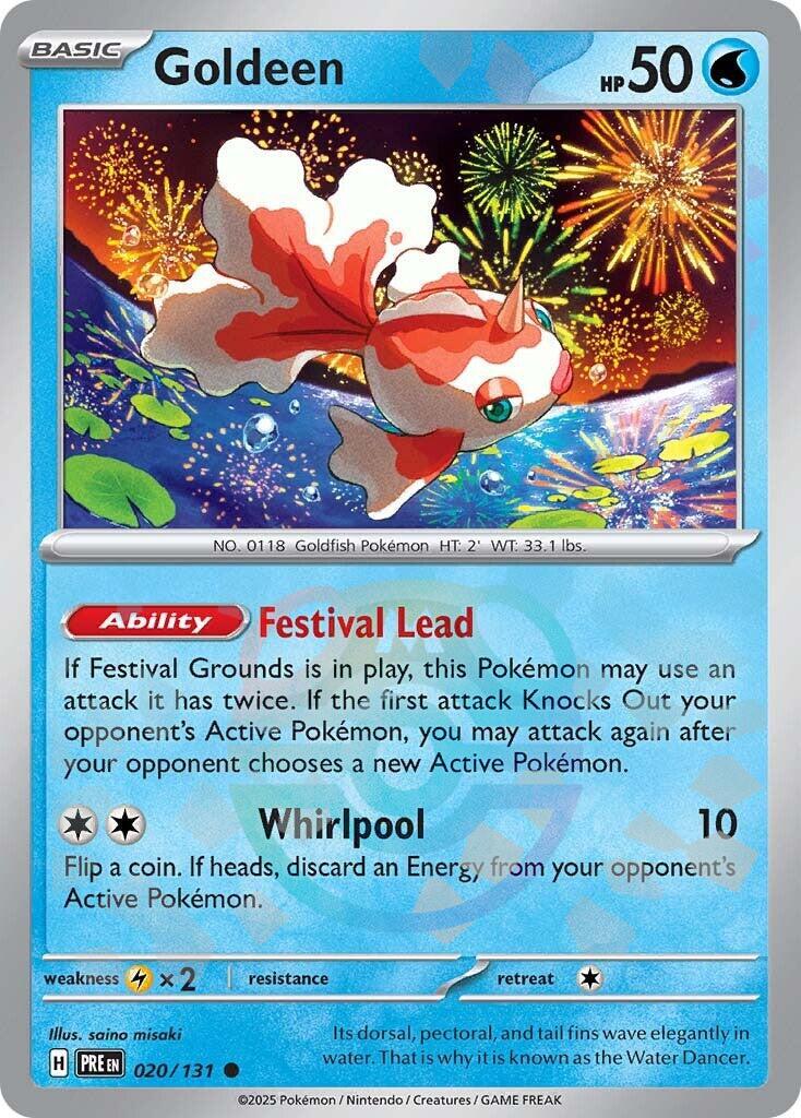 Goldeen (020/131) (Master Ball Pattern) [Scarlet & Violet: Prismatic Evolutions] | Enigma On Main