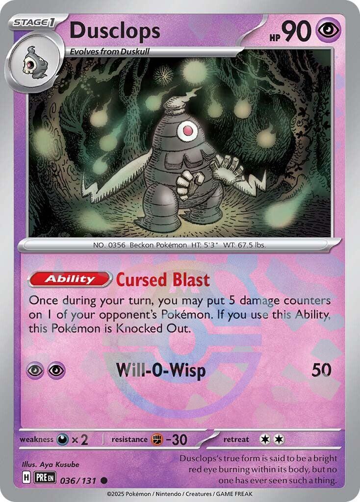 Dusclops (036/131) (Master Ball Pattern) [Scarlet & Violet: Prismatic Evolutions] | Enigma On Main